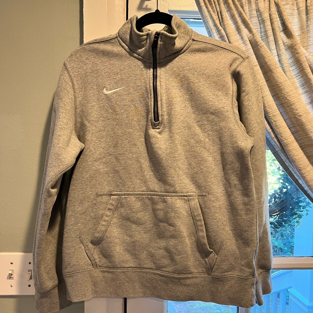 Nike quarter zip grey sweatshirt!